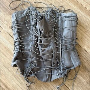 House of CB Silver Corset Top